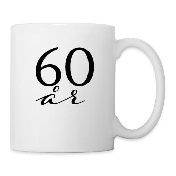 60 ans - Mug blanc - blanc - Droite