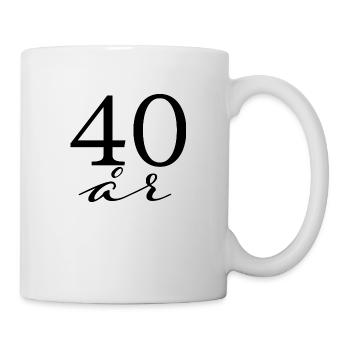 40 Jahre - Tasse - Weiß - Rechts