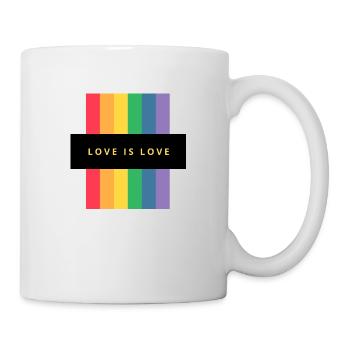 Love in all colors! LGBTQ+ - Mug - white - Right