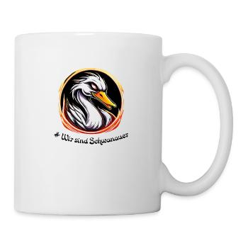 angry swan Schwanau - Mug - white - Right