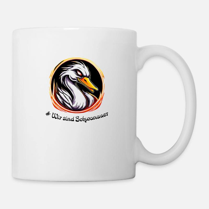 angry swan Schwanau - Mug - white