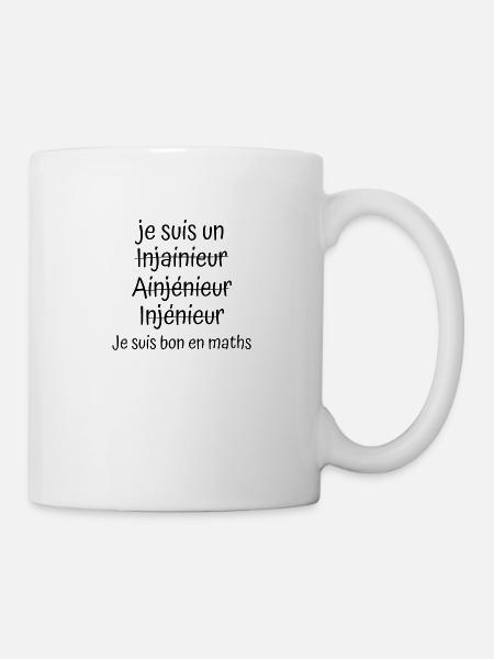Ingénieur bon en maths - Mug blanc - blanc