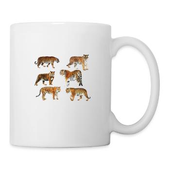 Arten von Tigern - Tiger Familienrassen - Tasse - Weiß - Rechts