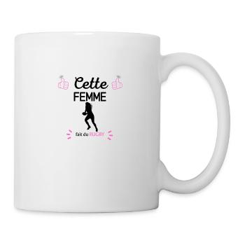 Lustiges Rugby-Mädchen-Zitat - Tasse - Weiß - Rechts