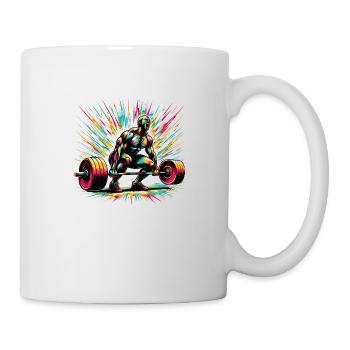 Powerlifting Energie: Kunst-Explosion - Tasse - Weiß - Rechts