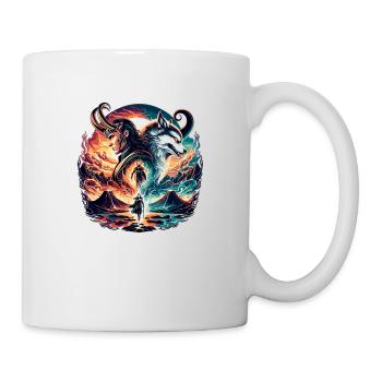 Clash of the Gods of Midgard - Vikings Fantasy - Mug - white - Right