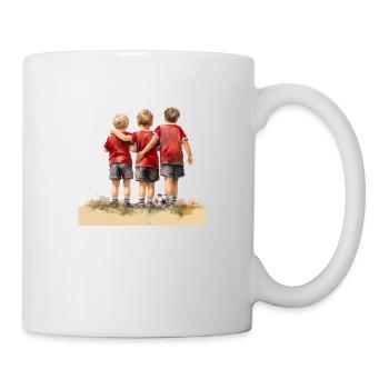 Jouer au football avec des amis - Mug blanc - blanc - Droite