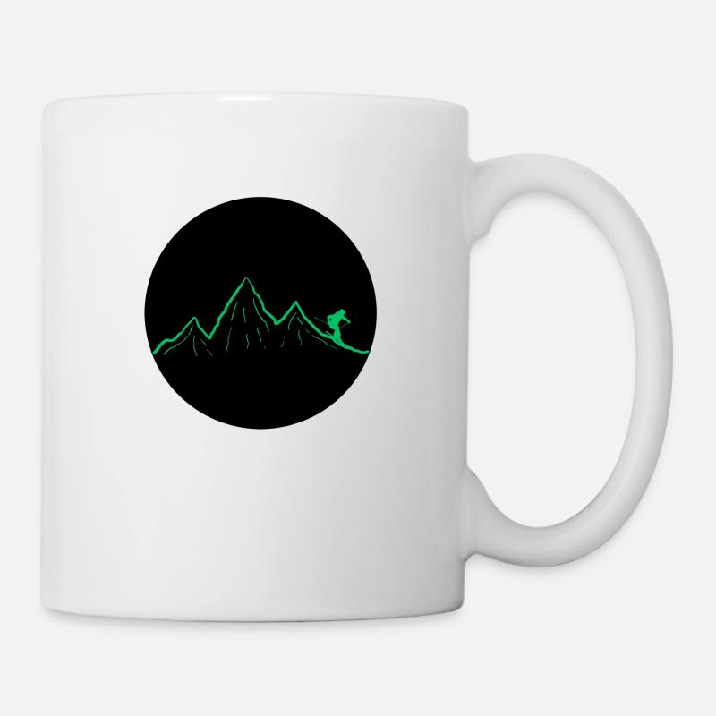 Ski dich frei! (dunkel grün) - Tasse - Weiß
