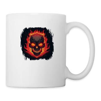 heart skeleton broken heart black birthday present - Tasse - Weiß - Rechts