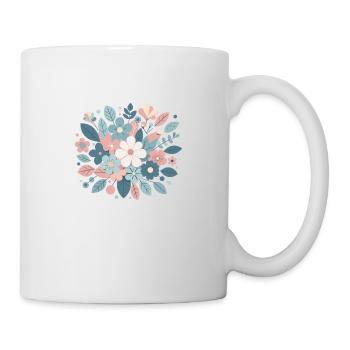 Pastel-coloured floral arrangement - Mug - white - Right