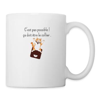 Ça doit être mon collier -humour perte de poids - Mug blanc - blanc - Droite