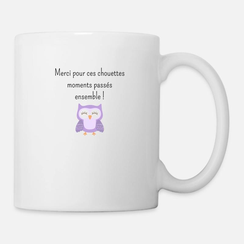 merci Pour ces chouettes moments maîtresse - Mug blanc - blanc