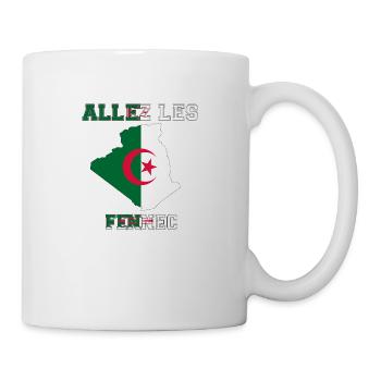 Allez LES fennec Maillot de Pied l'Algérie - Mug blanc - blanc - Droite