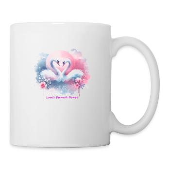 Schwäne der Serenade : Der ewige Tanz der Liebe - Tasse - Weiß - Rechts