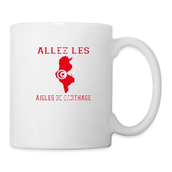 Allez LES Aigles de Carthage Maillot de Pied - Mug blanc - blanc - Droite