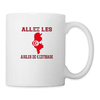 Allez LES Aigles de Carthage Maillot de Pied - Mug blanc - blanc - Droite