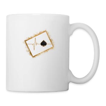 Cartes à jouer, Joueur de poker - Mug blanc - blanc - Droite