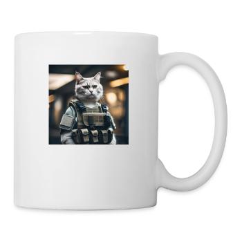 Soldier Cat - Tasse - Weiß - Rechts