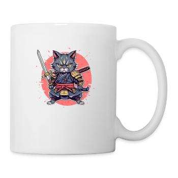 Samurai Cat #32 - Mug - white - Right