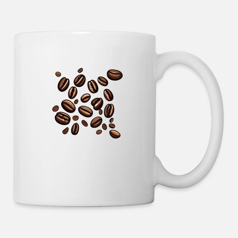 Grains de café Café - Mug blanc - blanc