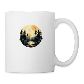 Vollmond-Wälder - Tasse - Weiß - Rechts