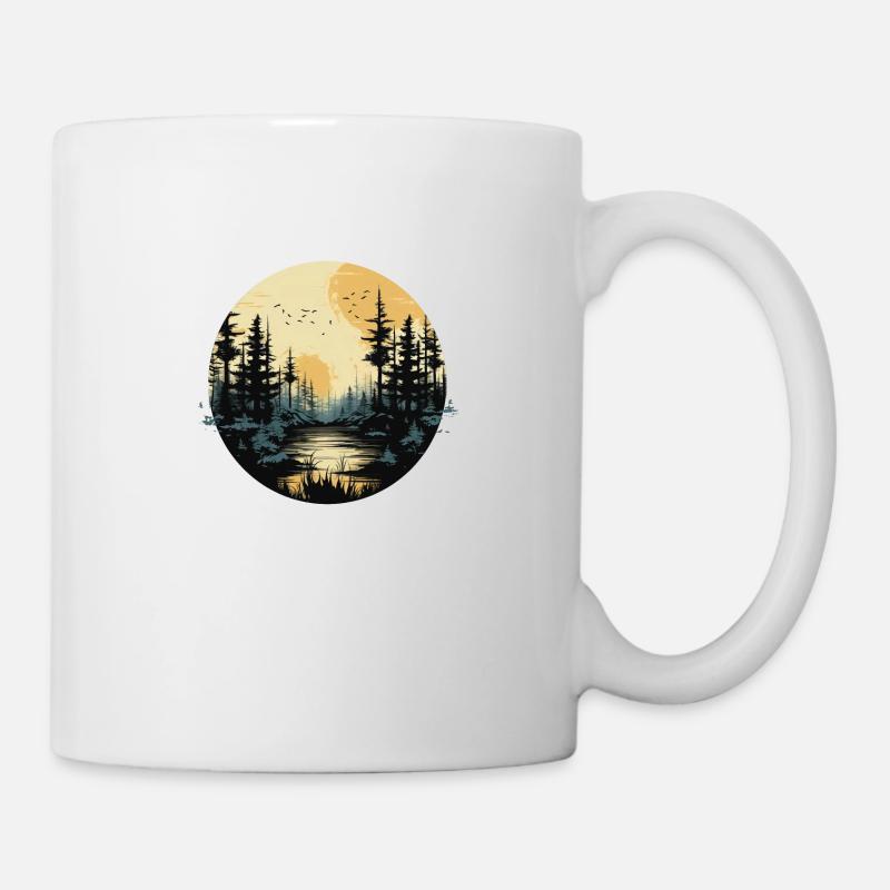 Full moon woods - Mug - white