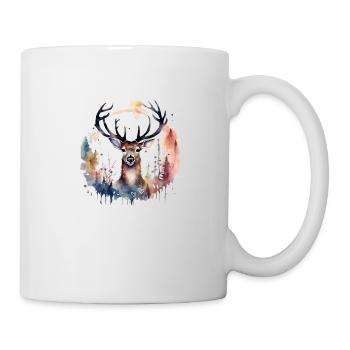 Deer, Power Animal, Self-Respect, Independence - Mug - white - Right
