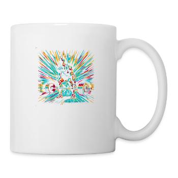 Ultimative Kraft: Gewichtheber Silhouette - Tasse - Weiß - Rechts