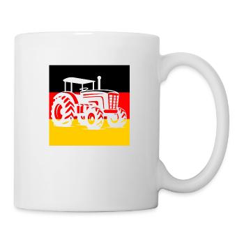 Deutschlandflagge Traktor Landwirtschaft Proteste - Tasse - Weiß - Rechts