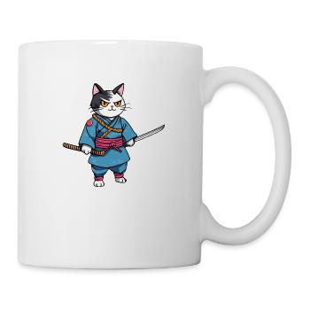 Samurai Cat #43 - Mug - white - Right