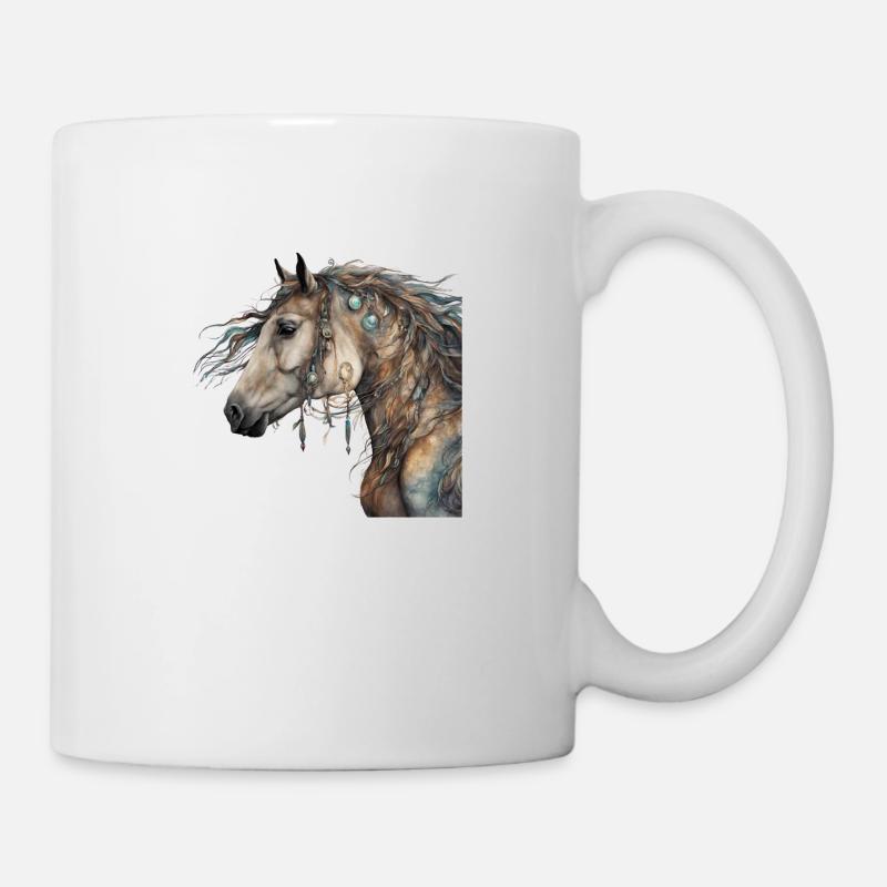 Cheval Chamanique Power Animal - Mug blanc - blanc