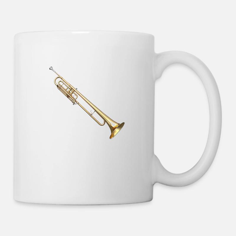 Die Posaune ist ein Blechblasinstrument - Tasse - Weiß