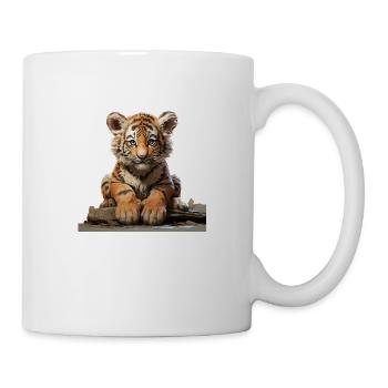 Young tiger on the prowl - Mug - white - Right