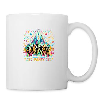 Dance & Music: Festive Party Vibes Art - Tasse - Weiß - Rechts