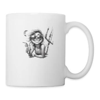 Kitegirl 101 Bleistiftzeichnung - Tasse - Weiß - Rechts