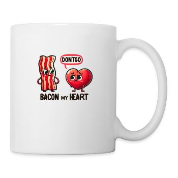 Bacon Mon Cœur - Mug blanc - blanc - Droite