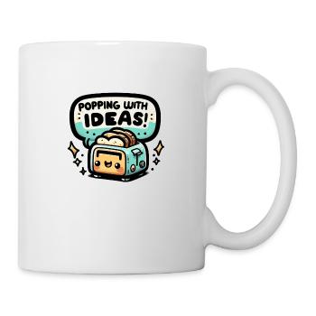 Popping With Ideas - Tasse - Weiß - Rechts
