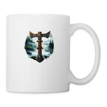 Viking Axe Norse Valhalla - Mug - white - Right