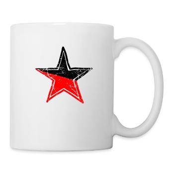 star red black drawn path - Tasse - Weiß - Rechts