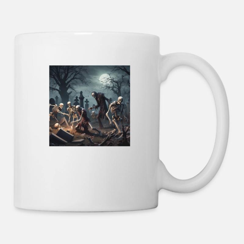 Skellet Friedhof - Tasse - Weiß