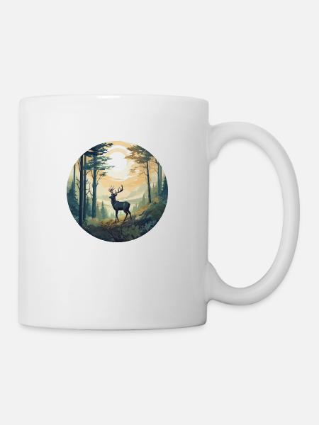 Einsame Rehe - Tasse - Weiß