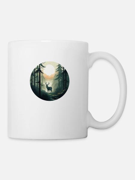 Morgendlicher Wald - Tasse - Weiß