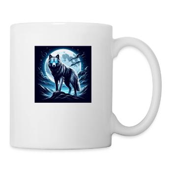 Einsamer Wolf - Tasse - Weiß - Rechts