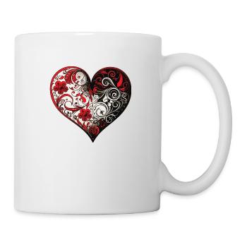 Valentine Heart Herz - Tasse - Weiß - Rechts
