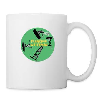 Logo vert planchou Waterman - Mug blanc - blanc - Droite