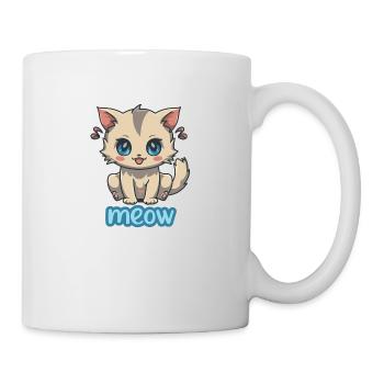 Anime Kitten Meow - Cute and Playful Design - Mug - white - Right