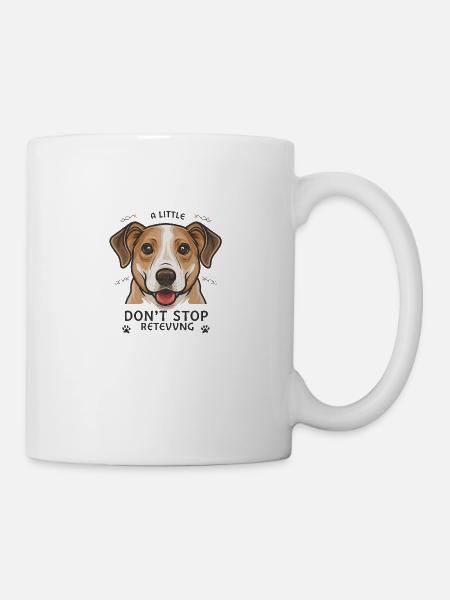 Pawsitively Persistent: Don't Stop Retrieving Edit - Mug blanc - blanc