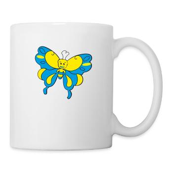 Papillon coloré > Graphique vectoriel - Mug blanc - blanc - Droite