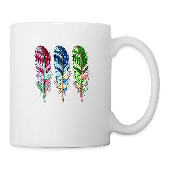 Feder - Tasse - Weiß - Rechts