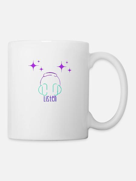 Listen Music - Tasse - Weiß